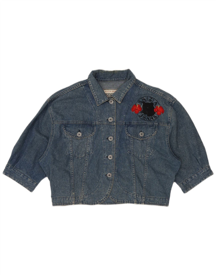 KRIZIA JEANS Damska kurtka dżinsowa typu oversize IT 44 w kolorze średniego niebieskiego w kwiaty
