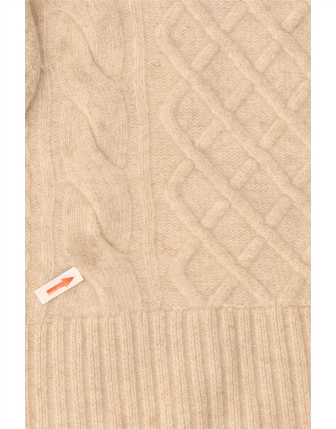Sweter damski Barbour z okrągłym dekoltem UK 10 Small Beżowa wełna