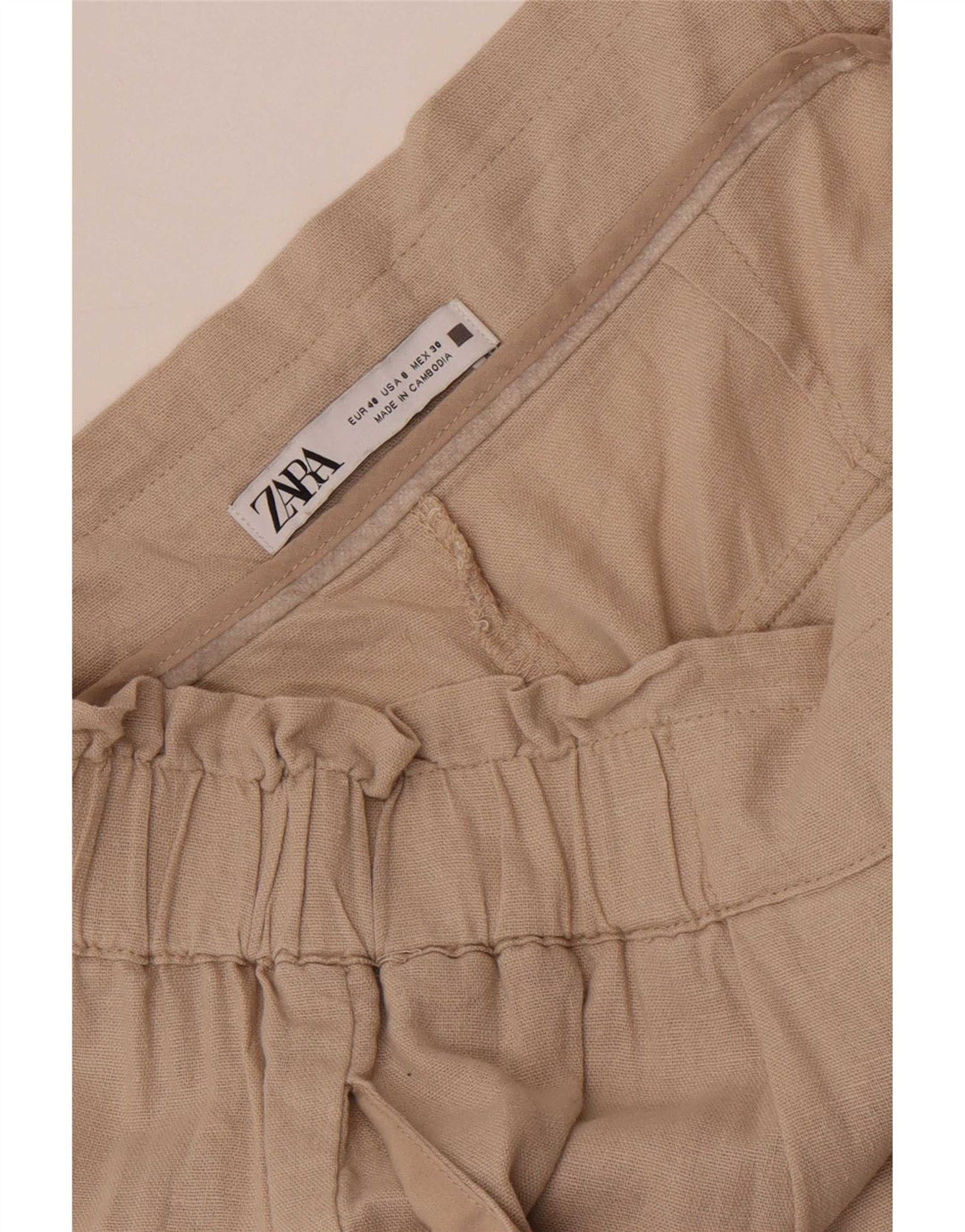 Damskie spodnie haremowe Zara Cargo EU 40 Medium W30 L26 Beżowe