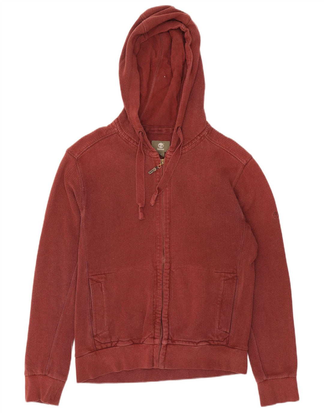 Męski sweter z kapturem i zamkiem błyskawicznym Timberland, średni burgund