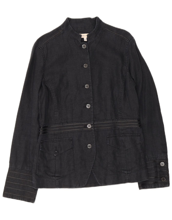 Laura Ashley Womens Military 6 Button Blazer Jacket UK 12 Medium Navy Blue