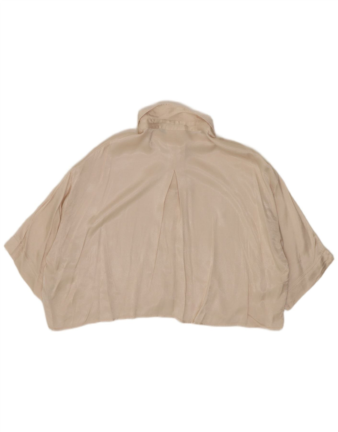 Damska bluzka koszulowa typu Crop Oversize Zara UK 10 Small Beżowa Wiskoza