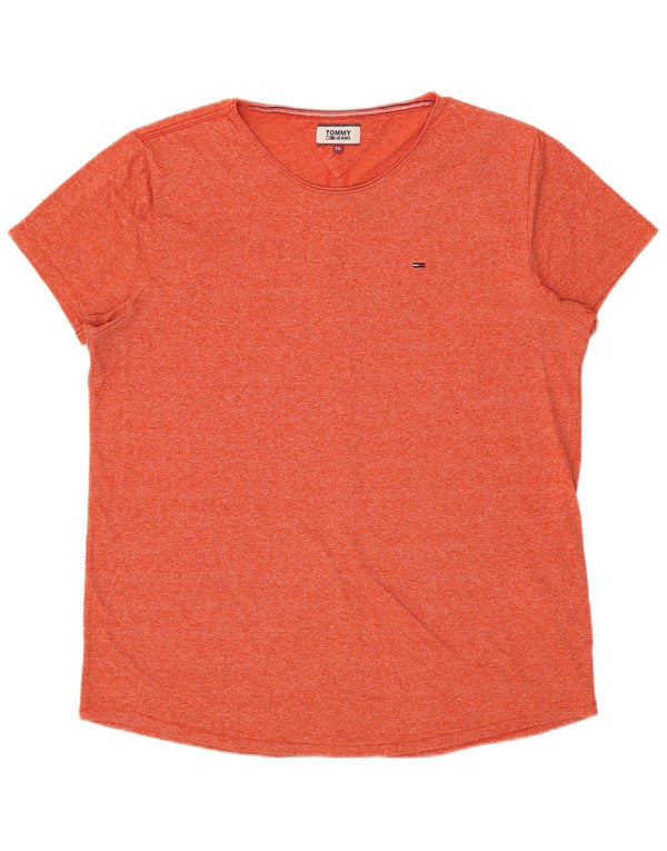 T-shirt męski Tommy Hilfiger Top 2XL Pomarańczowa bawełna z plamkami