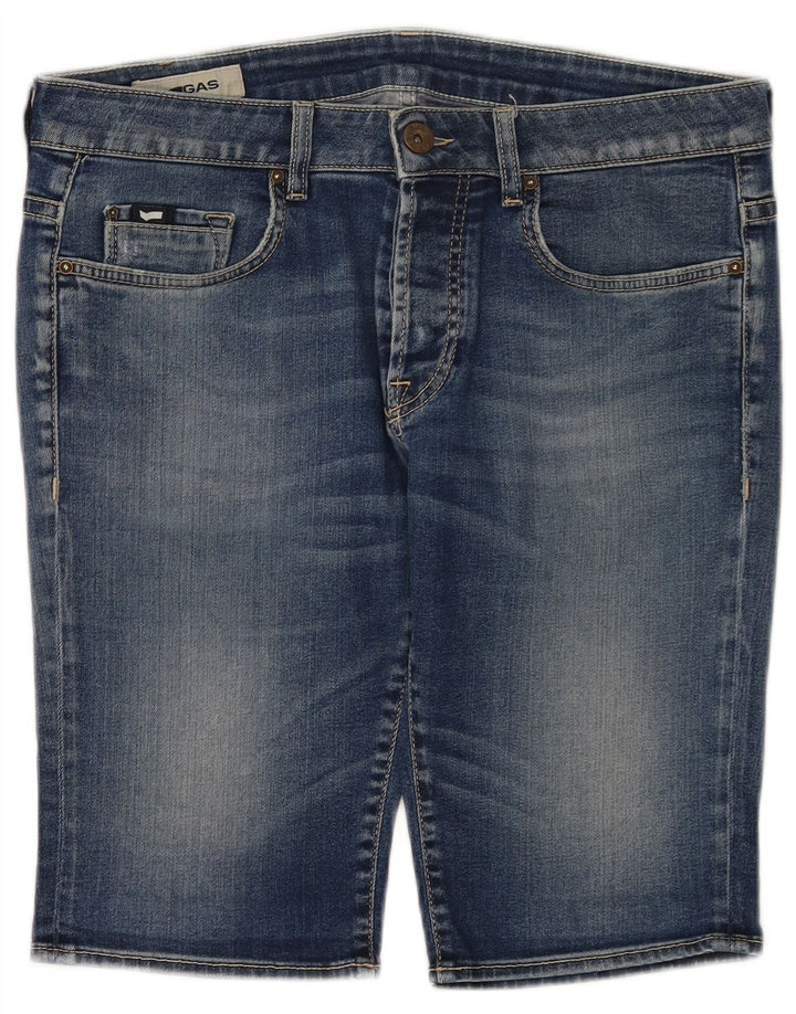 Damskie spodenki jeansowe Gas W34, duże, niebieskie, bawełniane