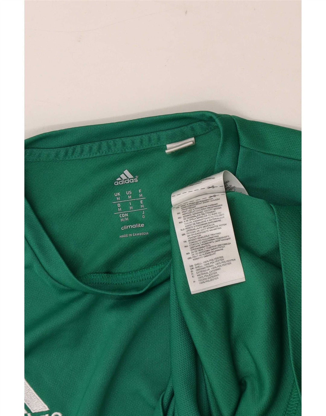 Męska koszulka Adidas Climalite Top, średni zielony poliester