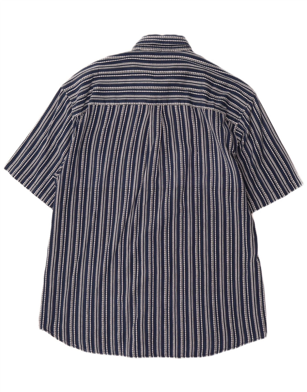 VINTAGE Męska koszula Steve z krótkim rękawem XL, bawełniana w granatowe paski
