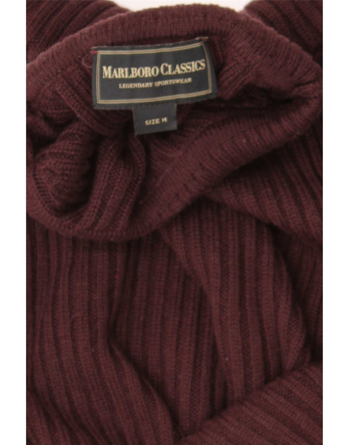 Marlboro Classics Męski sweter z golfem, średni burgund