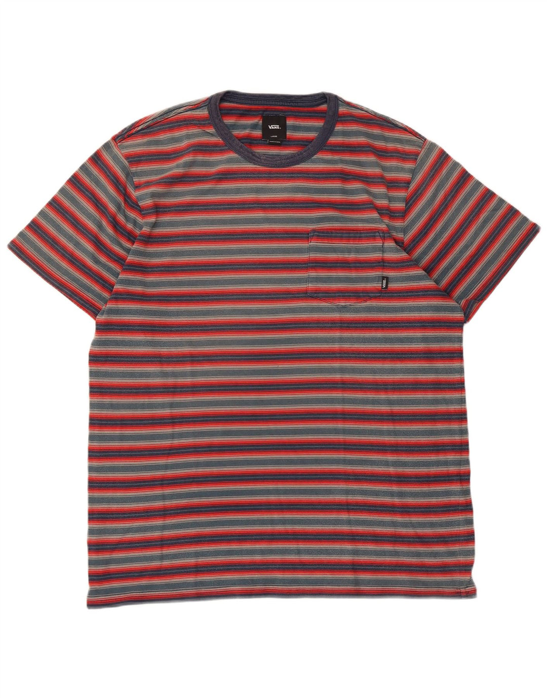 Męski T-shirt Vans, duży, w czerwone paski
