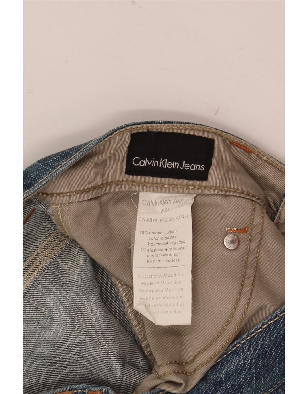 Damskie spodenki jeansowe Calvin Klein Bermudy W26 Małe, niebieskie, bawełniane