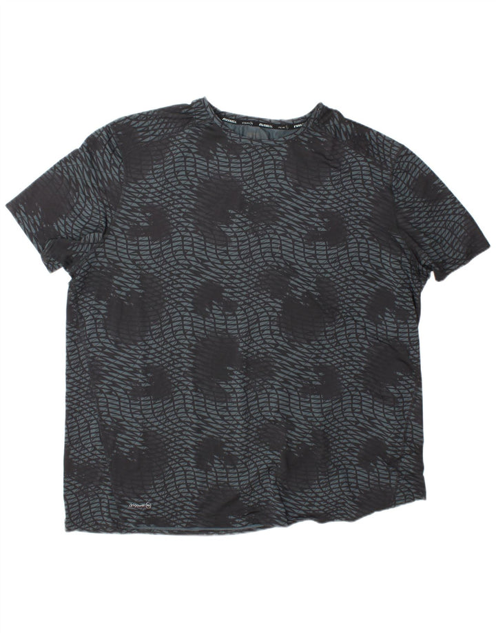 T-shirt męski RUSSELL ATHLETIC Dri-Power, 2XL, szary, geometryczny poliester