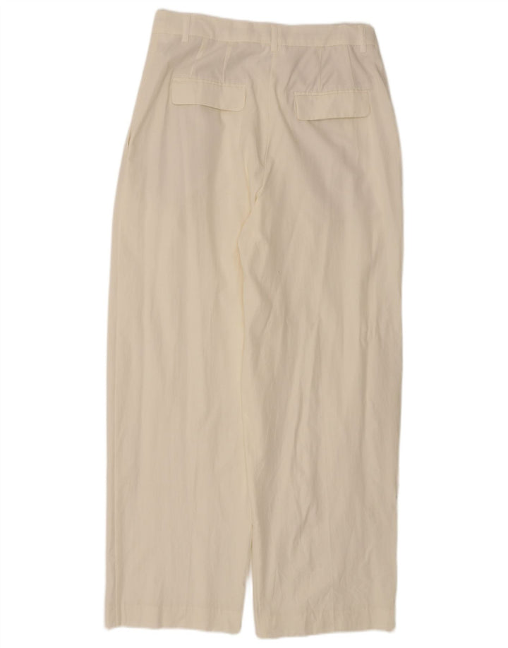 Spodnie damskie Zara Pegged Chino, średnie W28 L29, białe Lyocell