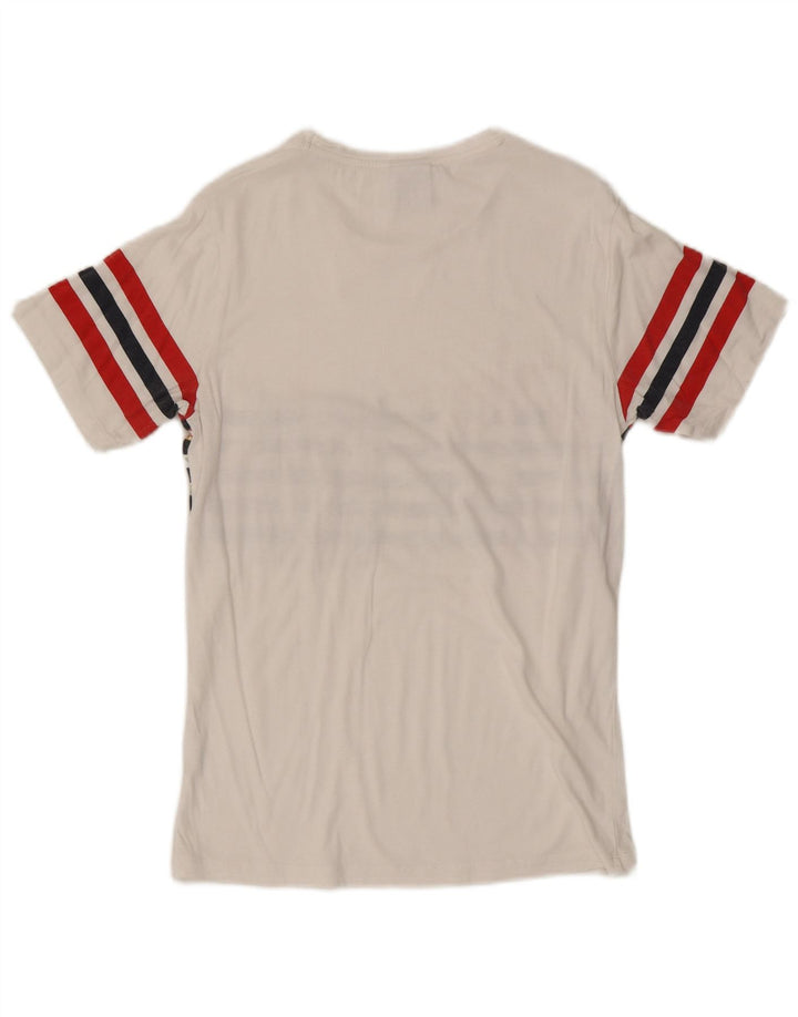 T-shirt męski Zara, mały, biały, bawełniany w kwiaty