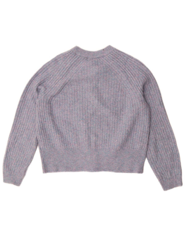 Marks & Spencer Sweter damski Crop Cardigan UK 14 Średni niebieski nakrapiany