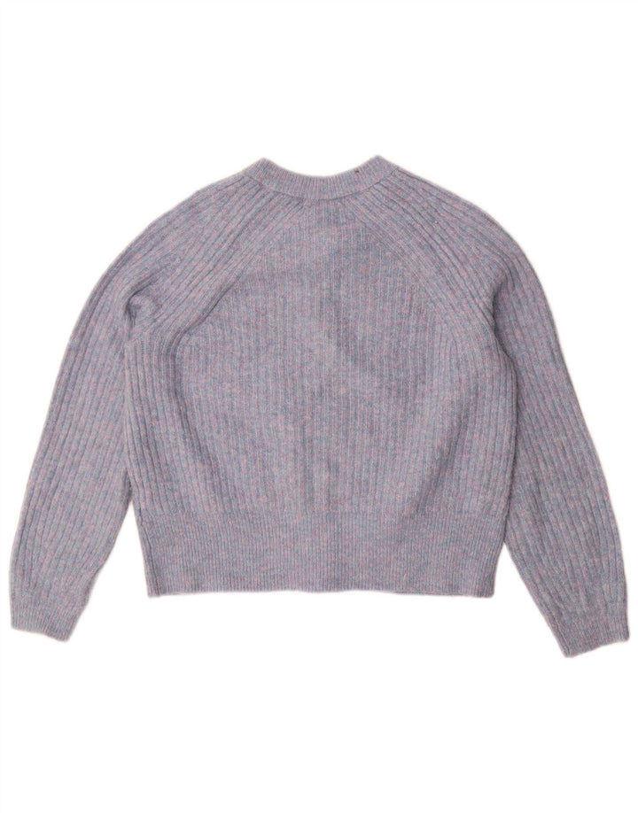 Marks & Spencer Sweter damski Crop Cardigan UK 14 Średni niebieski nakrapiany