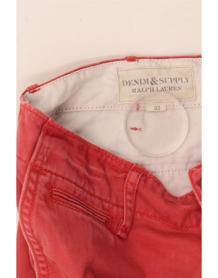 Męskie spodenki Chino Ralph Lauren Denizen W32 Średnio-czerwona bawełna