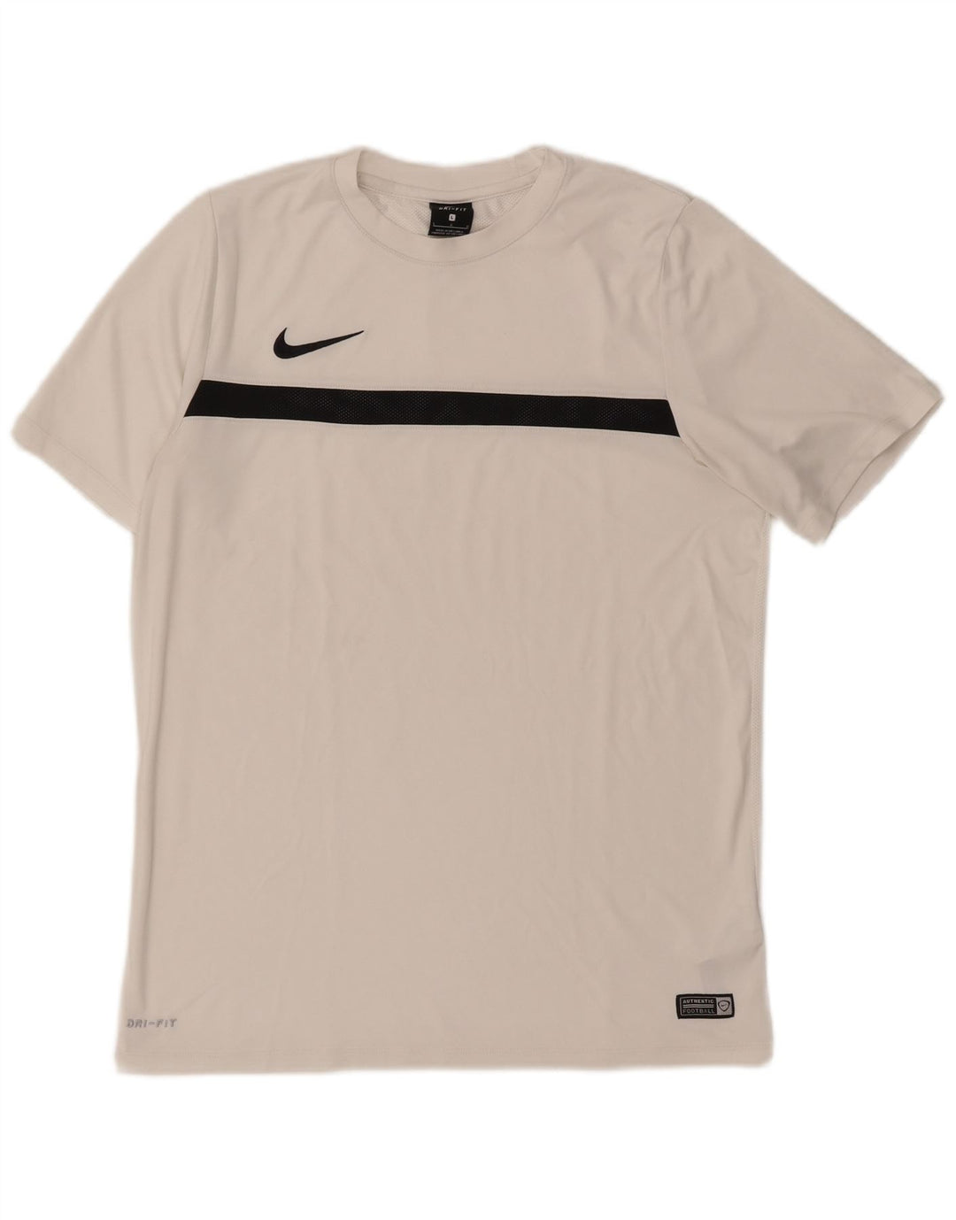 Męski T-shirt Nike Dri Fit, duży, biały, poliestrowy blok kolorów