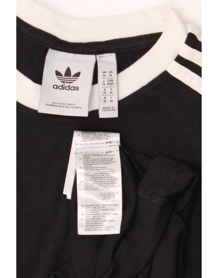 Adidas Męski T-shirt Top Średni Czarny Bawełniany