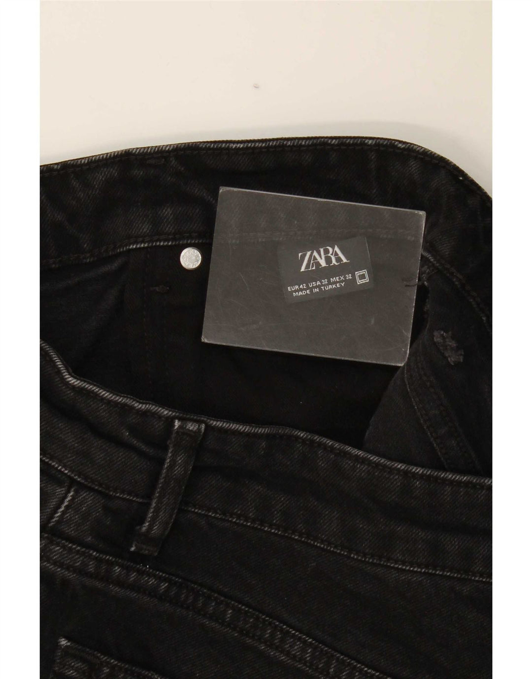 Męskie spodenki jeansowe Zara EU 42 Large W32 czarne