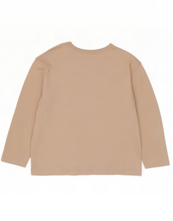 Damski top Zara z długim rękawem UK 18 XL, beżowa bawełna