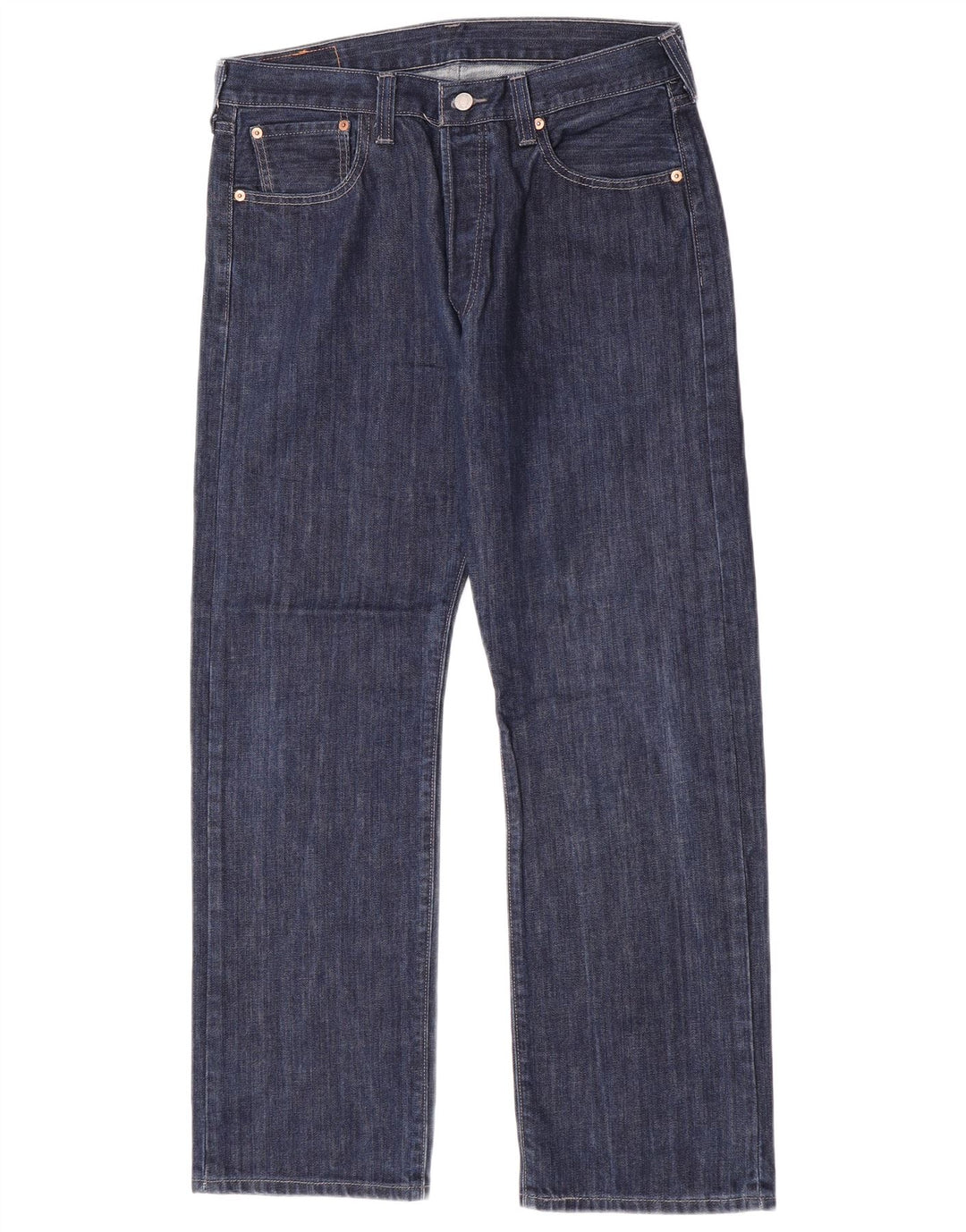 Męskie dżinsy Levi's 501 Straight W36 L30 Granatowa bawełna