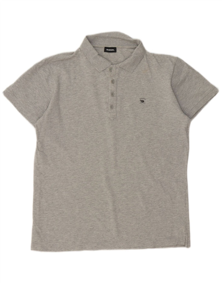 Męska koszulka polo Diesel, duża, szara, bawełniana
