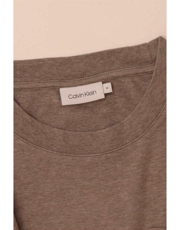 T-shirt męski Calvin Klein, średni brąz