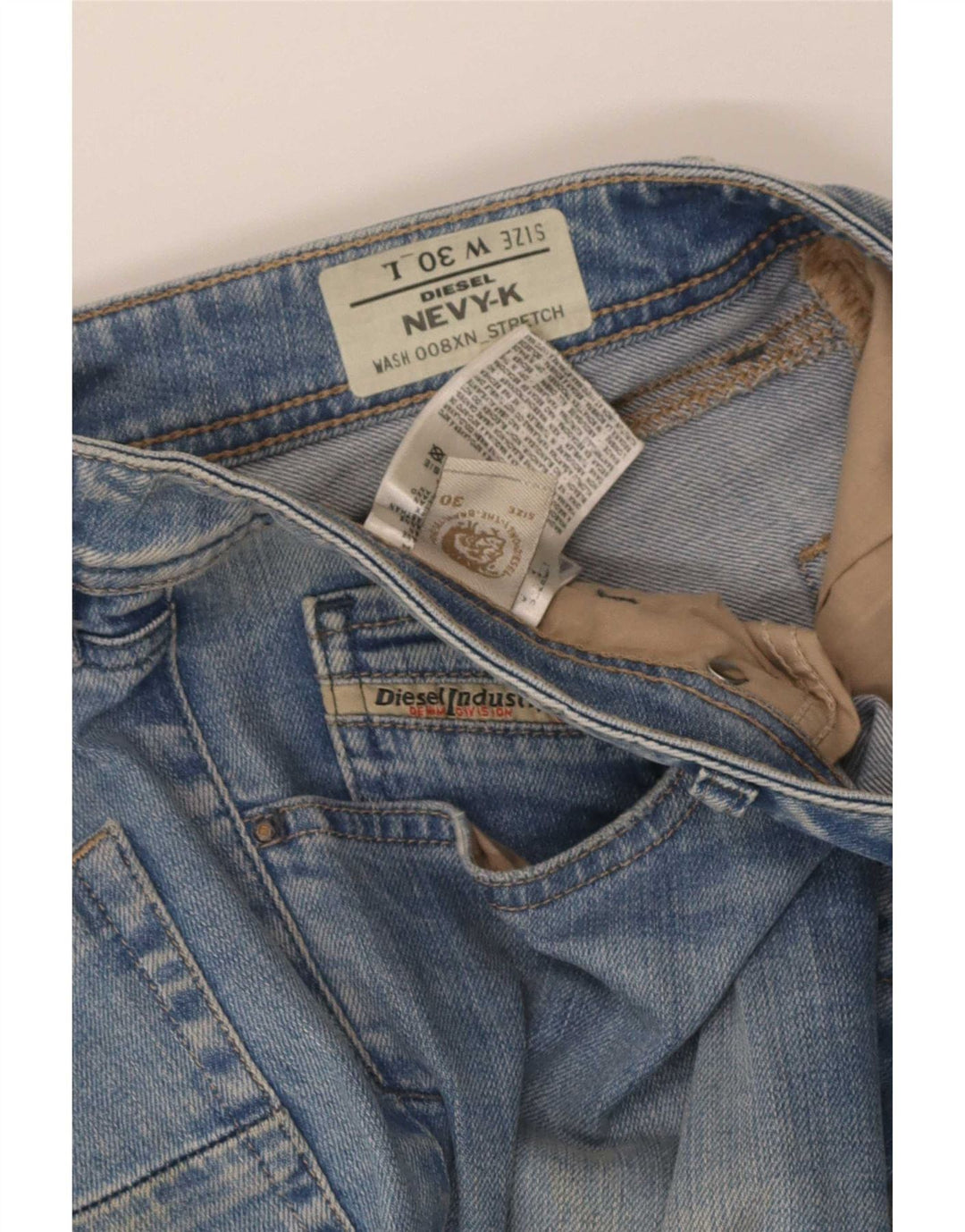 Diesel Damskie Nevy Slim Jeans W30 L29 Niebieskie bawełniane