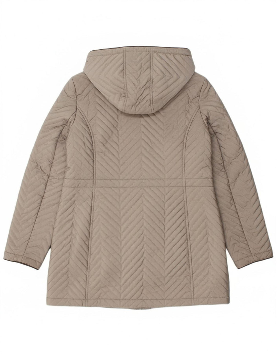 Damski pikowany płaszcz Dkny UK 16, duży, szary