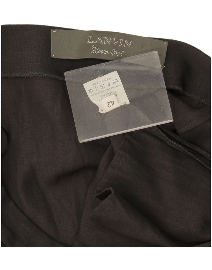Damskie szorty Lanvin Pegged Bermudy EU 42 Large W34 Szara wełna