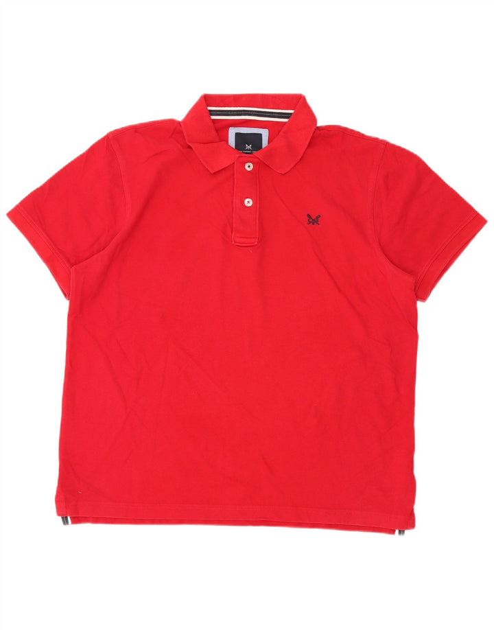 Crew Clothing Męska koszulka polo, duża, czerwona, bawełniana