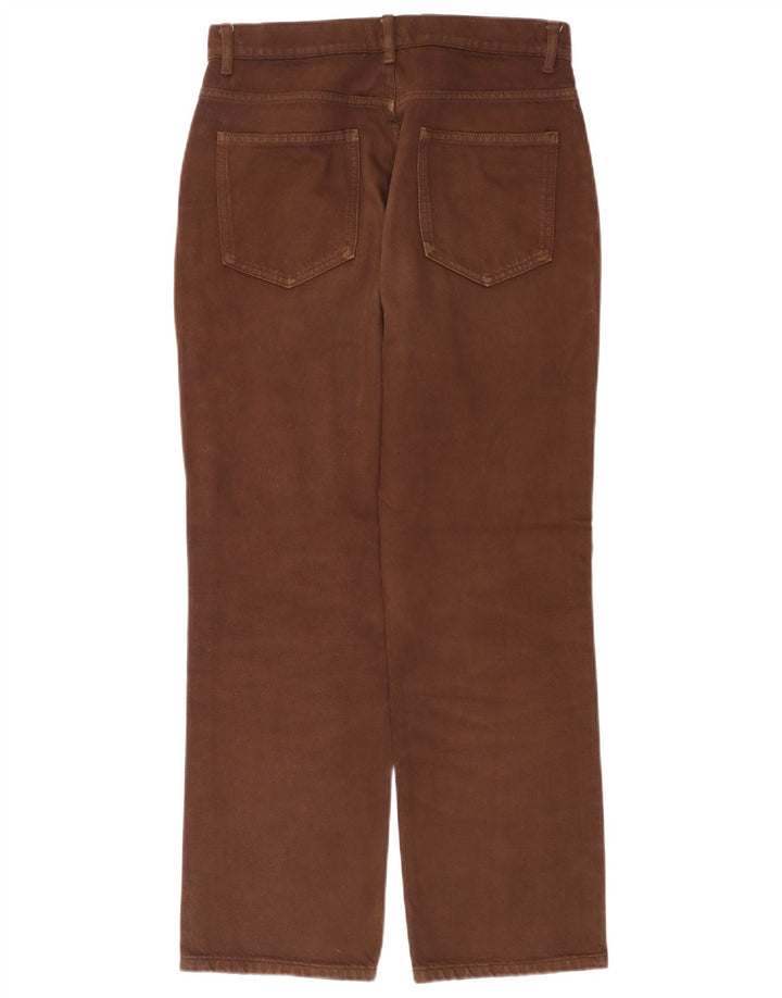 Damskie proste dżinsy Zara z wysokim stanem EU 40 Medium W30 L28 brązowe