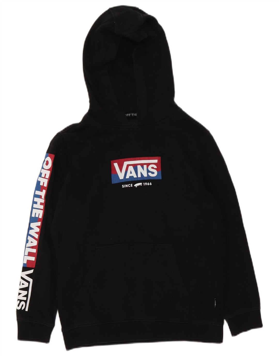 Chłopięcy sweter z kapturem Vans z grafiką, 8-9 lat, mały, czarny