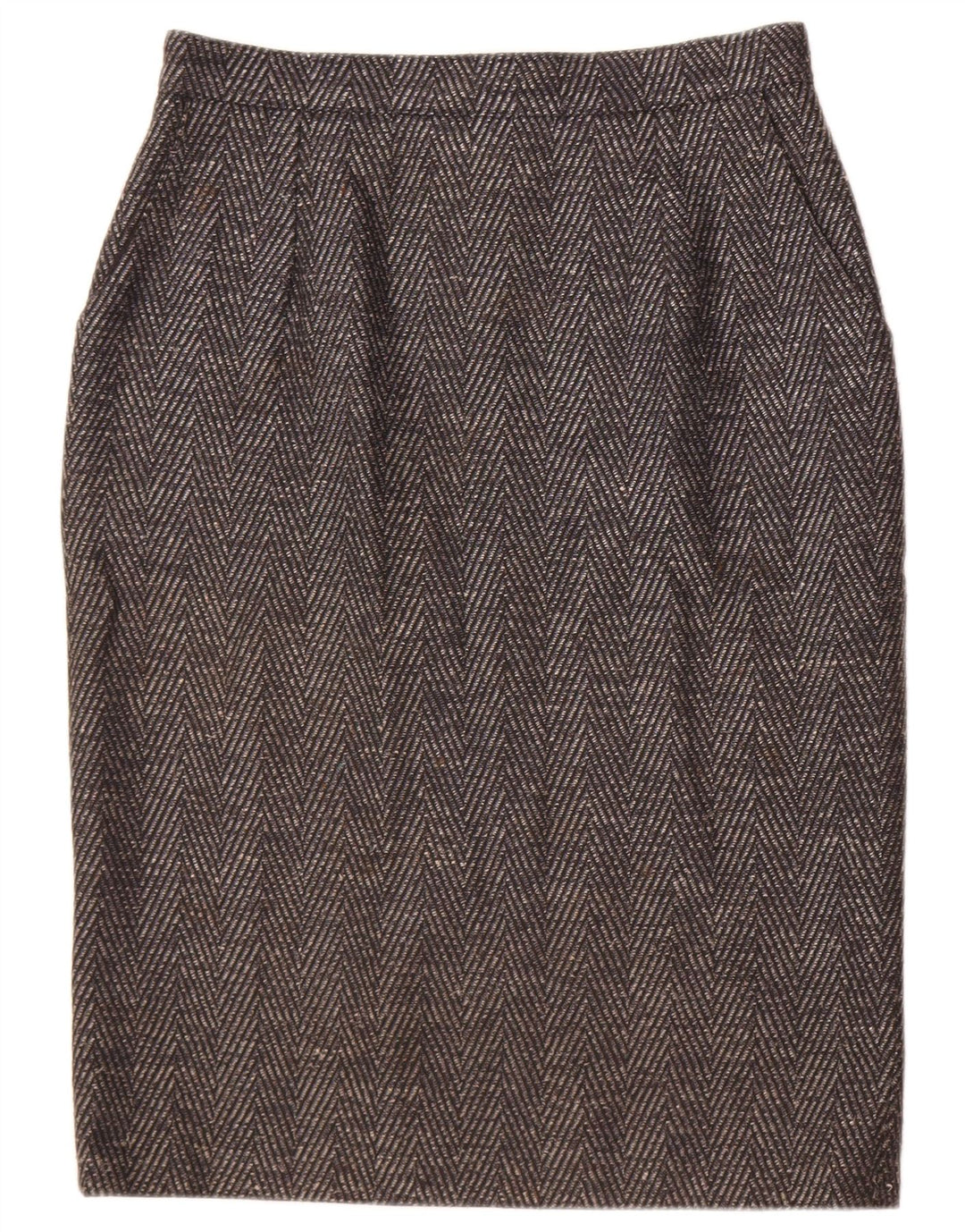 Damska spódnica ołówkowa w stylu vintage W30 Średni szary Chevron