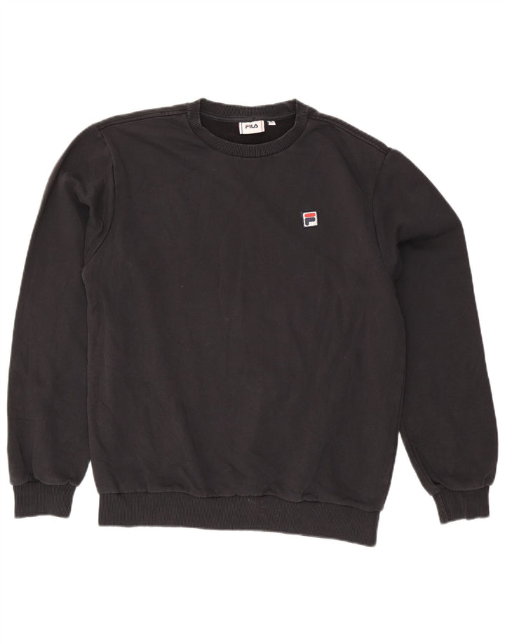 Bluza męska Fila Sweter średni czarny, bawełniany