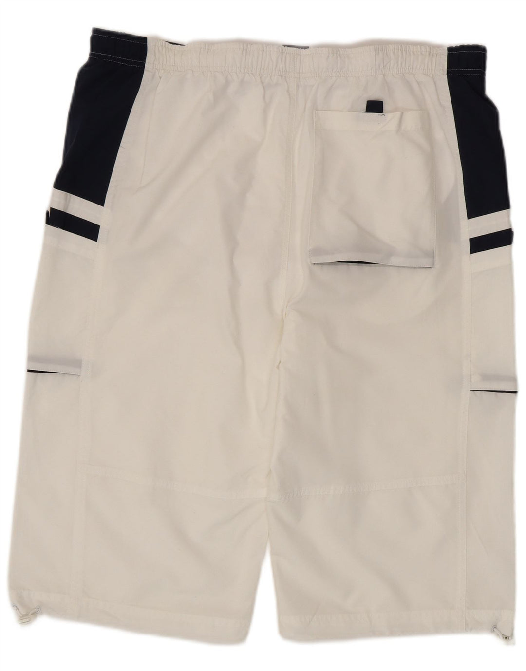 Męskie spodenki sportowe Nike UK 37/39 XL, biały poliester z blokami kolorów