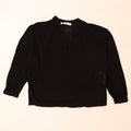 Sweter damski Zara Oversize z rękawem 3/4 i dekoltem w kształcie litery V, UK 14, średni czarny