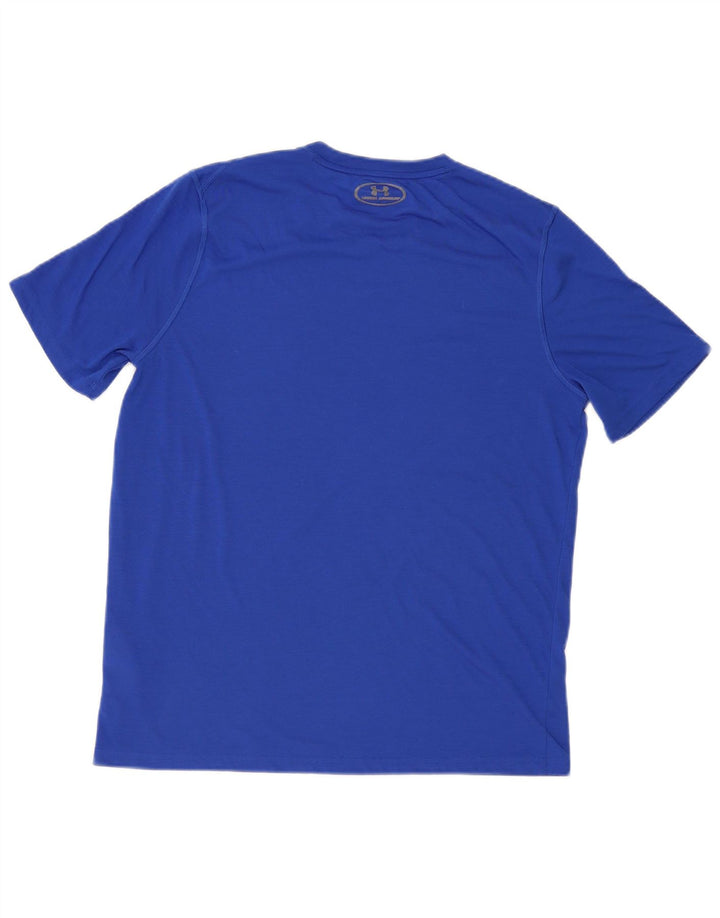 Męski t-shirt Under Armour Heat Gear, duży, niebieski, poliestrowy