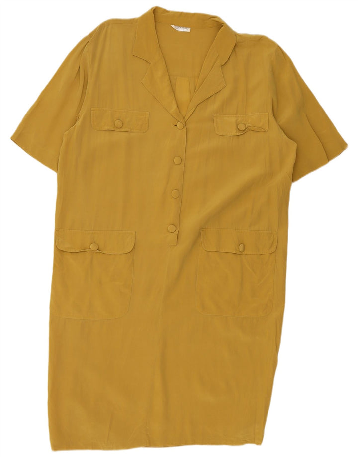 Damska sukienka typu shift Diana Bentall IT 50 XL, żółty jedwab