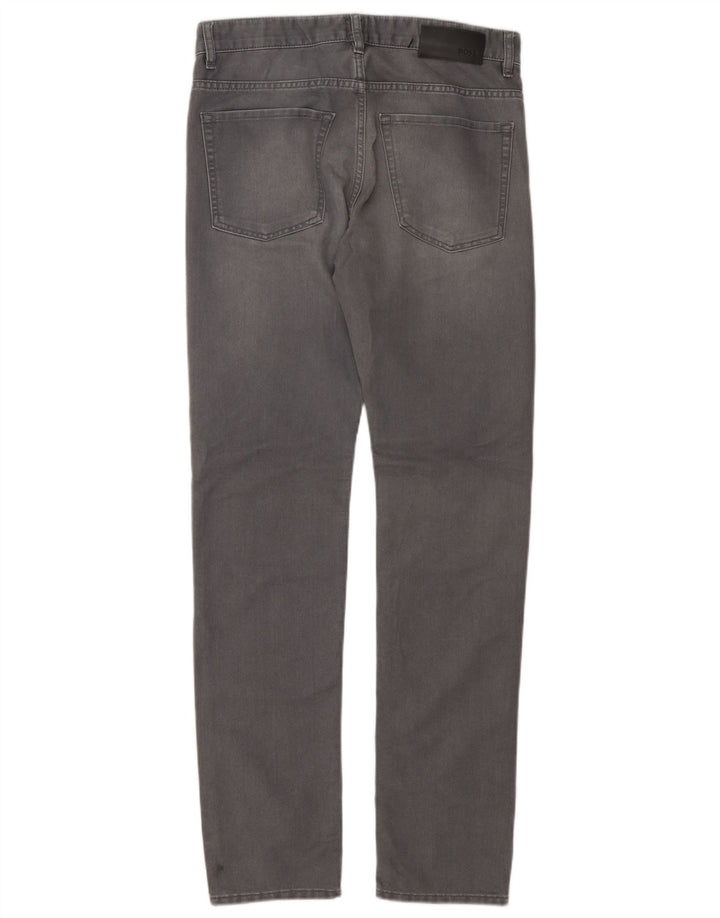Męskie jeansy slim fit Hugo Boss W30 L32 Szara bawełna