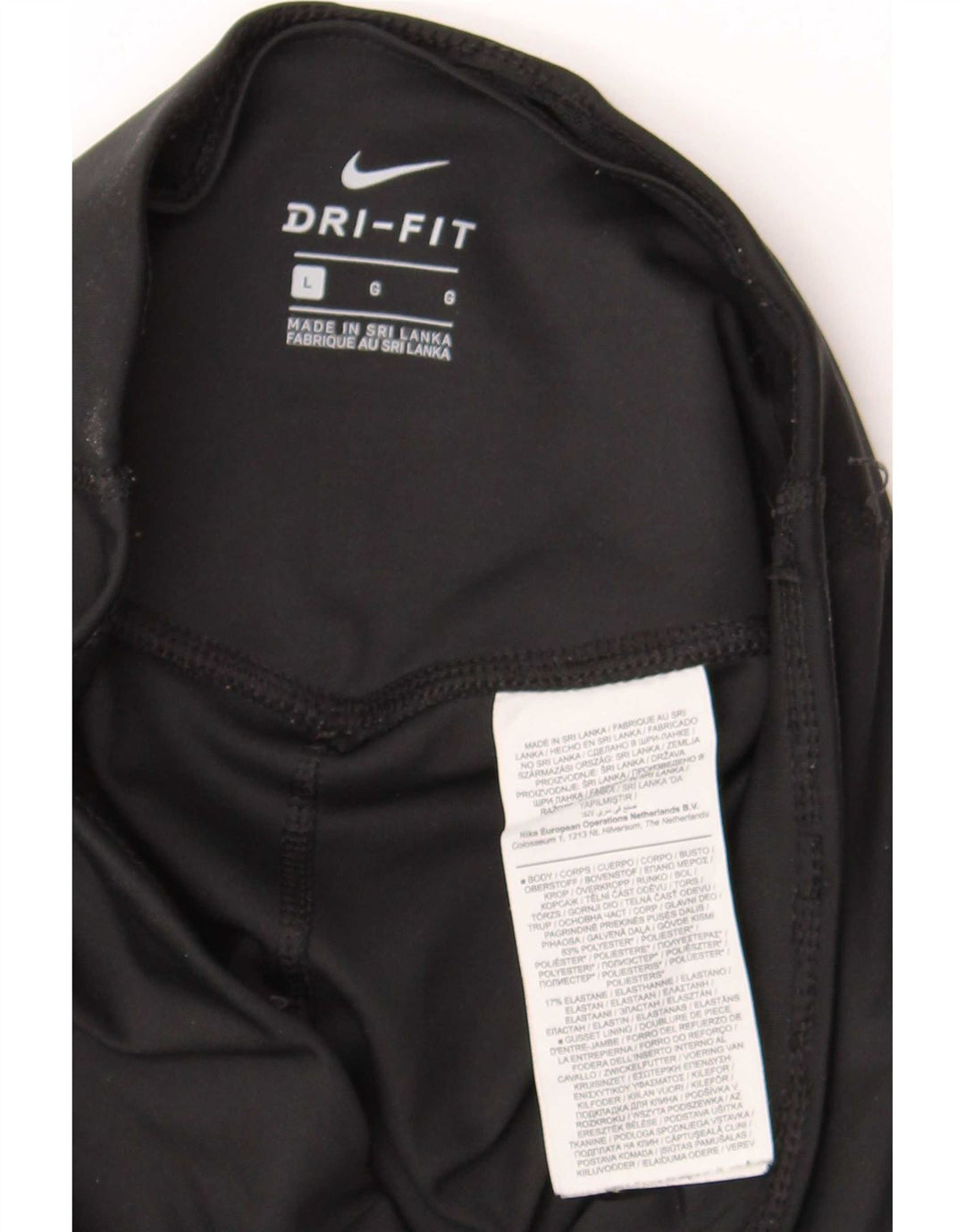 Damskie legginsy Nike Dri Fit UK 14, duże, czarne, poliestrowe
