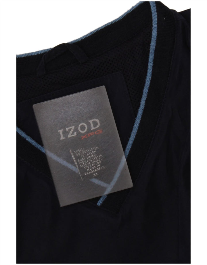 Izod Męski dresowy top XL Granatowy poliester