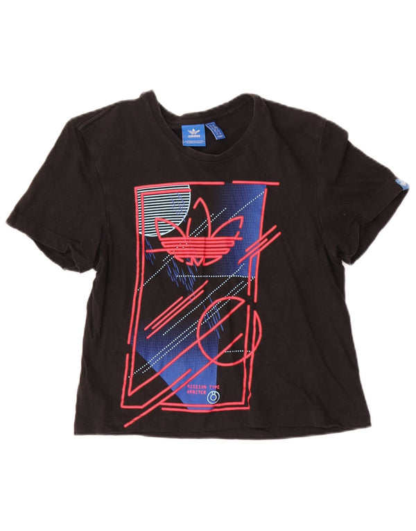 Adidas Dziewczęca koszulka z grafiką Top 9-10 lat XS Czarna