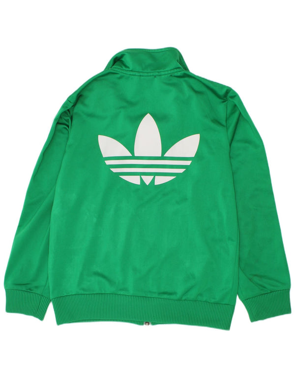 Chłopięca bluza dresowa Adidas z grafiką 7-8 lat Zielony poliester