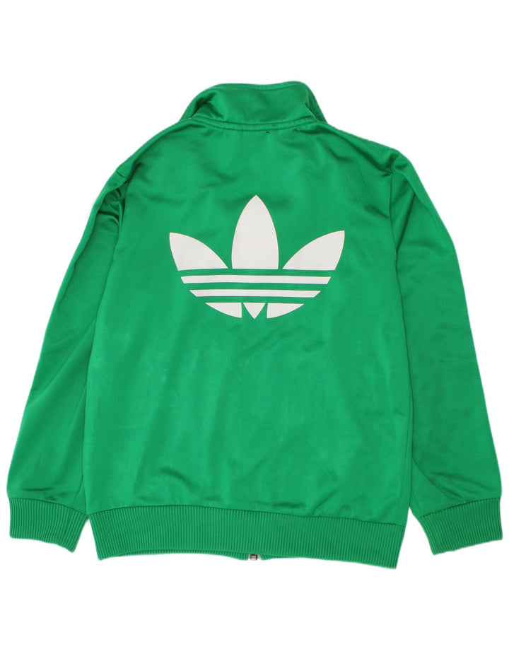 Chłopięca bluza dresowa Adidas z grafiką 7-8 lat Zielony poliester