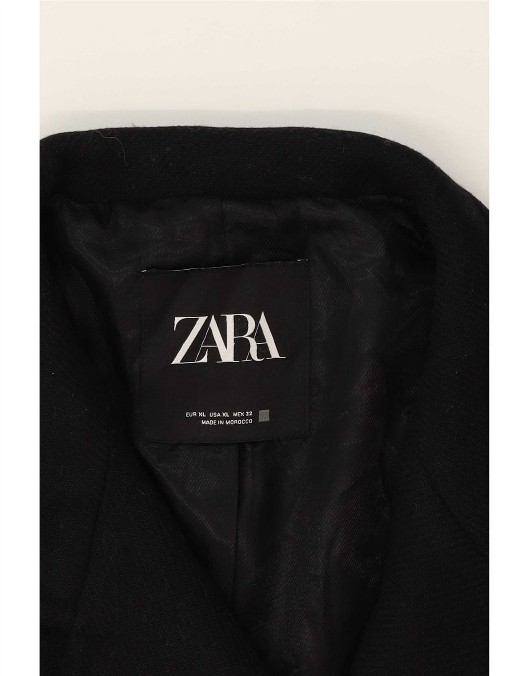 Dwurzędowy płaszcz damski Zara UK 18 XL czarny