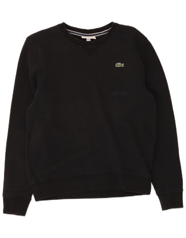 Damska bluza Lacoste o regularnym kroju, rozmiar 3, mała, czarna, bawełniana
