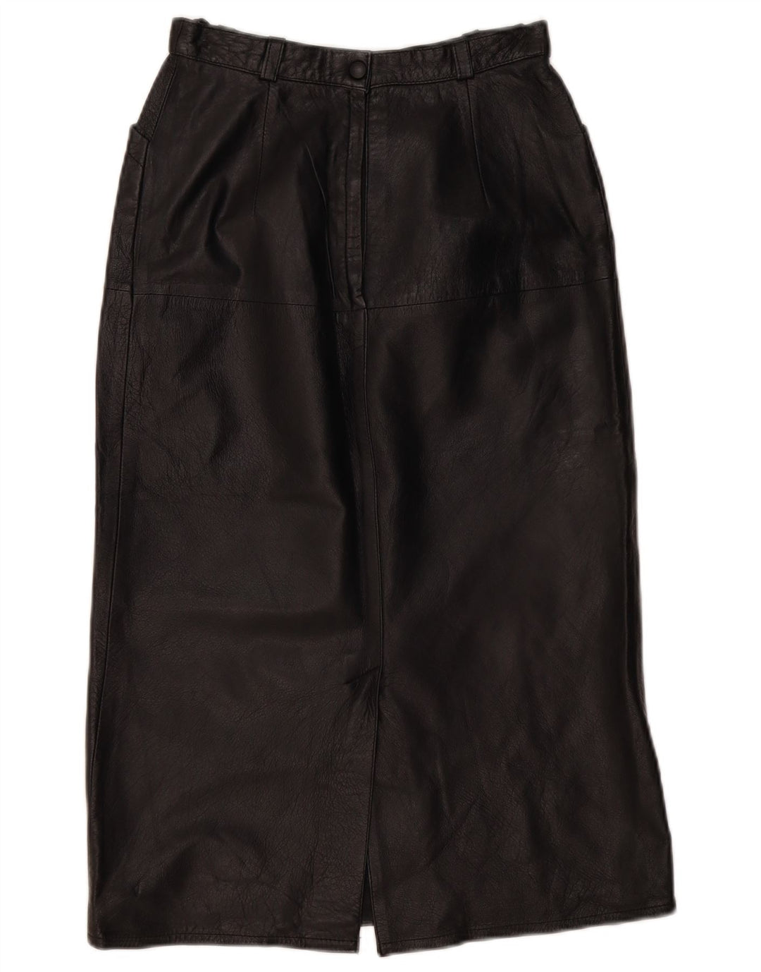 VINTAGE Damska skórzana spódnica EU 36 Mała W26 Czarna skóra
