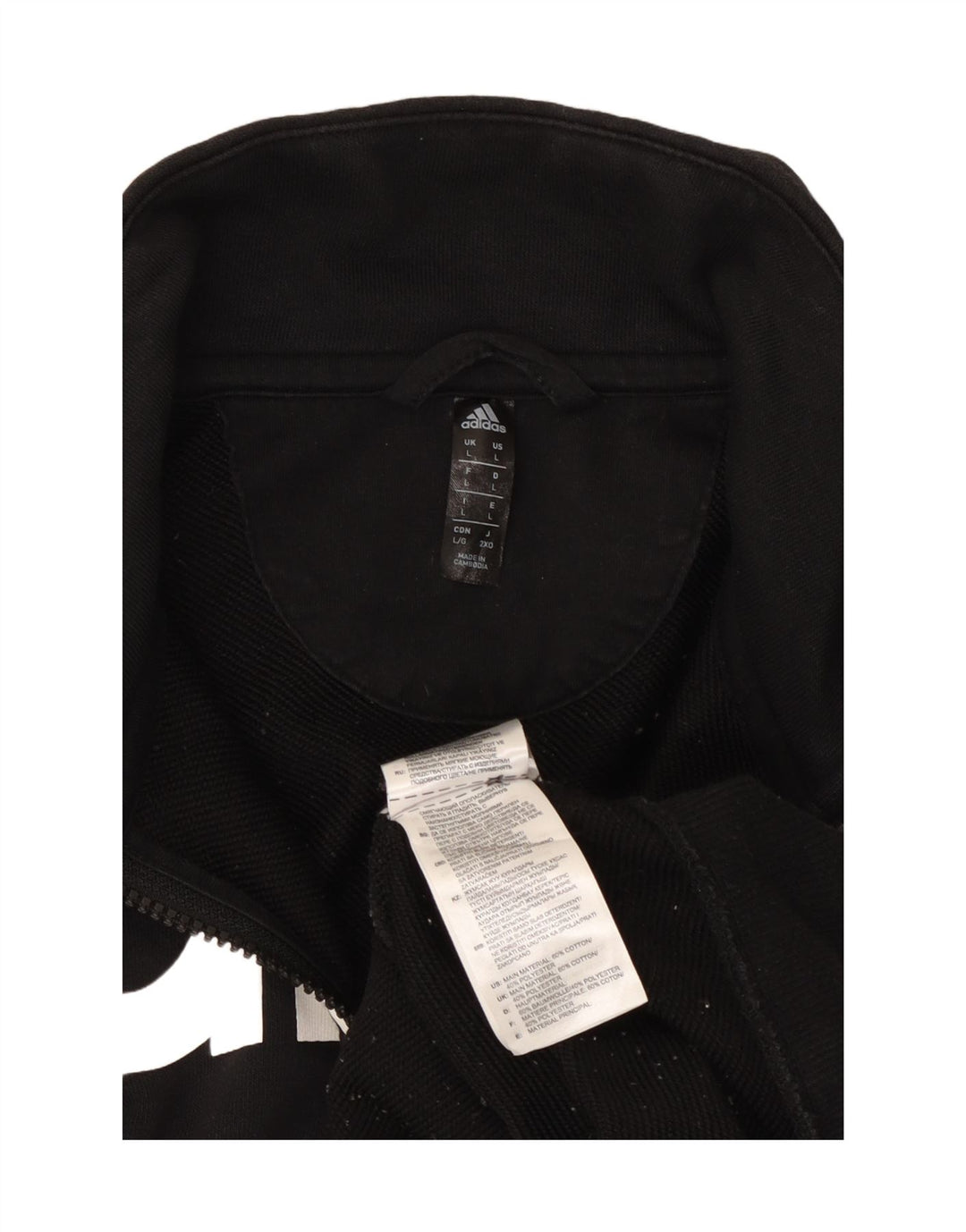 Męska bluza dresowa ADIDAS z grafiką, duża, czarna, bawełniana