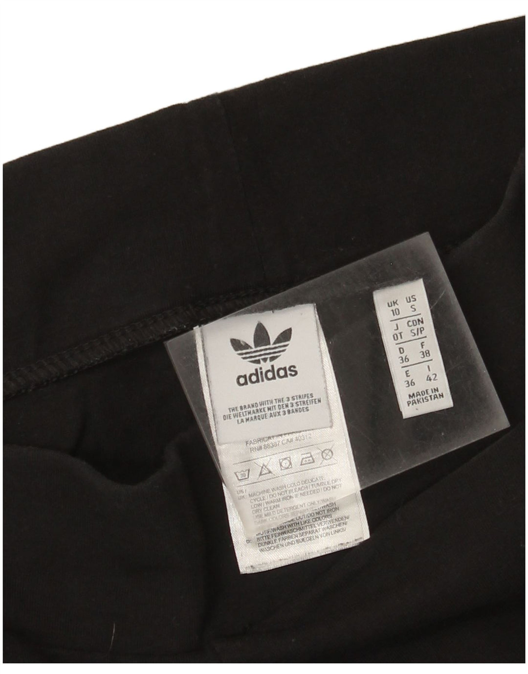 Legginsy Damskie Adidas UK 10 Małe Czarne Bawełniane