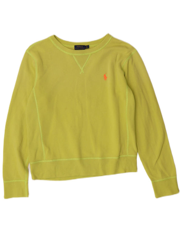 Polo Ralph Lauren Damska bluza typu Crop Jumper UK 10 Small Green Cotton